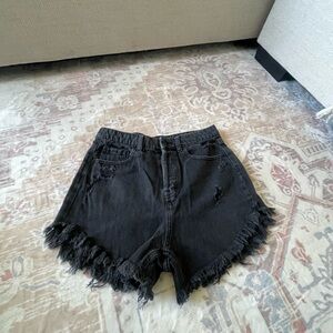 Wild Fable Distressed Black Jean Shorts